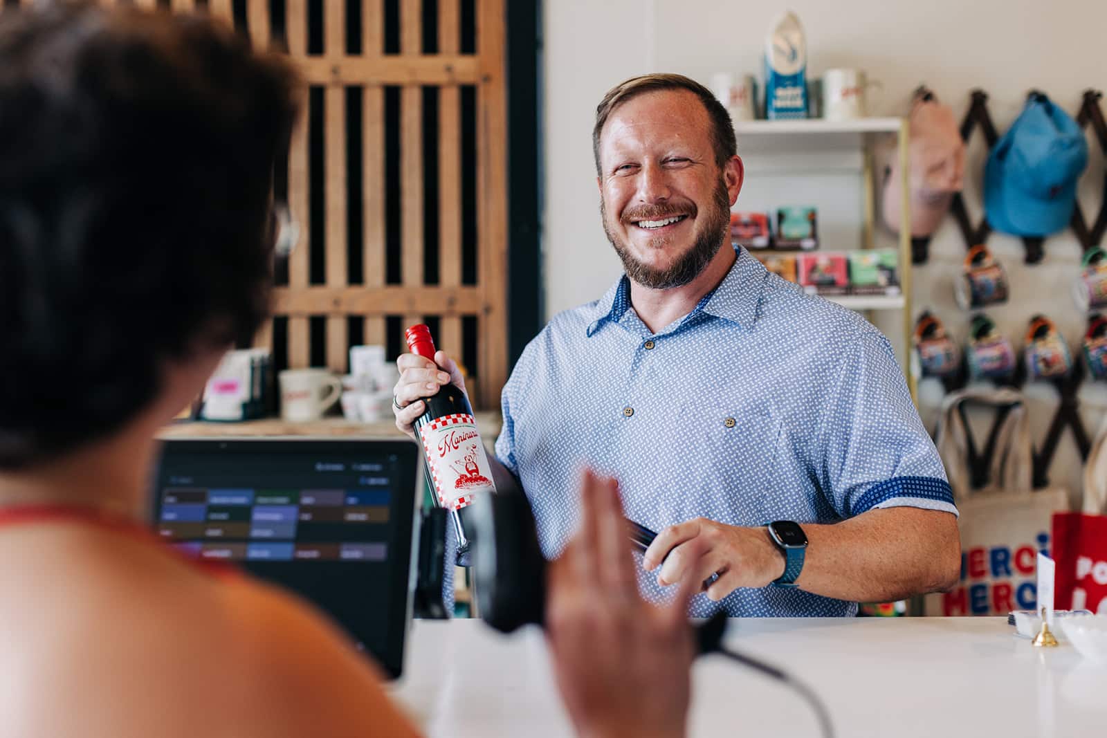 Man Shopping In Store